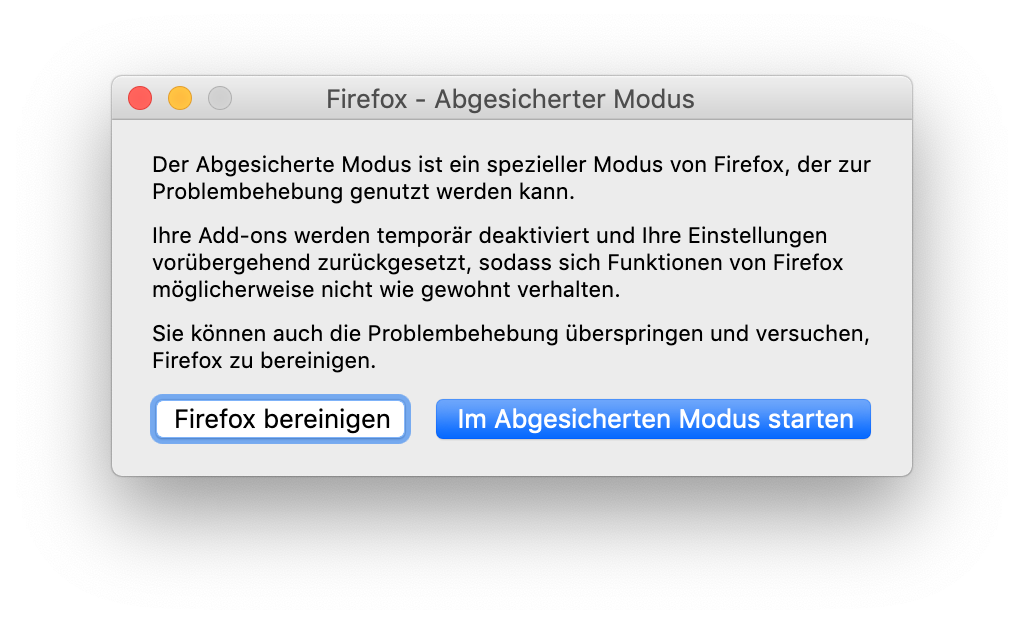 Firefox Starting In Safe Mode When Launched Via Keyboard Shortcut